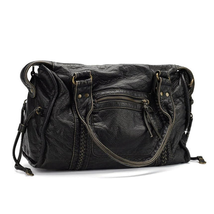 Black Handbag for Classes Vintage PU Leather – image 2