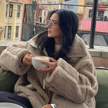 Fleece Jacket for Women, Fluffy Winter Coat – image 4