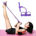 Tuzwa Pedal Resistance Band for Working Out – Multipurpose Exercise Band with Foot Pedals for Sit-Ups, Arms, Legs & Full-Body Home Workouts