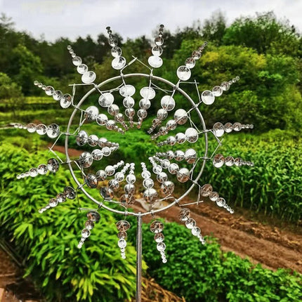 Wind Spinner for Garden, Metal Garden Windmill with Dual Motion Blades – image 6