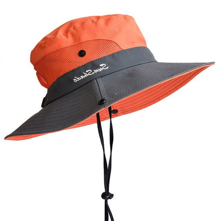 UV Protection Foldable Sun Hat for Women, Packable Summer Beach Hat with Adjustable Drawstring, Windproof and Breathable Sun Cap