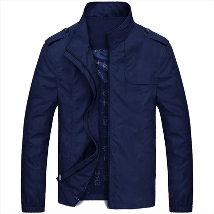 Mens Jacket with Stand Up Collar, Lightweight Summer Jacket for Men in Polyester – image 7