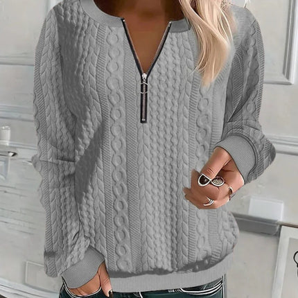 Oversized Sweater for Women, Textured Knit Sweater with Relaxed Fit