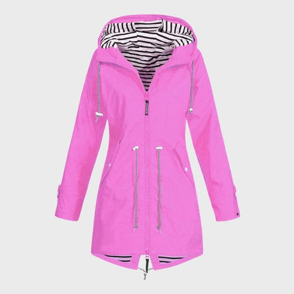 Long Rain Jacket for Women, Breathable Rainproof Jacket – image 4
