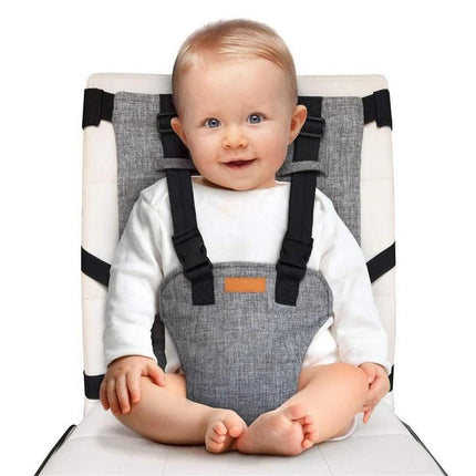 Baby High Chair, Portable High Chair with Adjustable Harness, Foldable High Chair for Travel and Mealtime