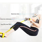 Tuzwa Pedal Resistance Band for Working Out – Multipurpose Exercise Band with Foot Pedals for Sit-Ups, Arms, Legs & Full-Body Home Workouts