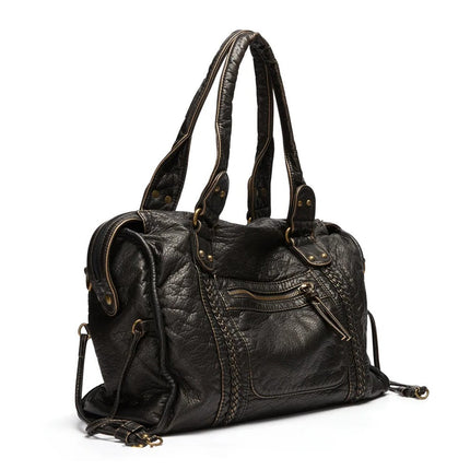 Black Handbag for Classes Vintage PU Leather, Crossbody Bag for Women, Black Shoulder Bag – image 6