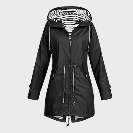 Long Rain Jacket for Women, Womens Raincoat with Hood – image 6