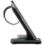 Tuzwa 3-in-1 Wireless Charging Station – Multi-Device Charger Dock for iPhone, Watch & AirPods with Simultaneous Charging & Overcharge Protection