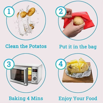 Microwave Potato Bag for Fast Baked Potato, Reusable Potato Bag for Microwave – image 6