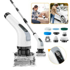 Rechargeable Power Scrubber with 7 Brush Heads, Electric Scrubber with Adjustable Handle, Electric Cleaning Brush