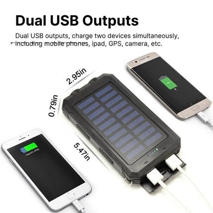 Battery Pack with 2 LED Flashlights, Waterproof Solar Portable Battery Charger – image 9