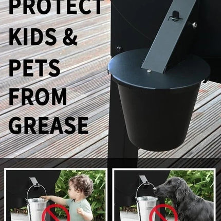 Pellet Grill Accessories, Smoker Grease Bucket with Lid and Reusable Liner – image 6