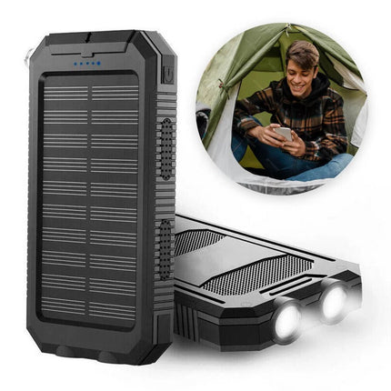 Portable Charger Solar Power Bank, Battery Pack with 2 LED Flashlights – image 10