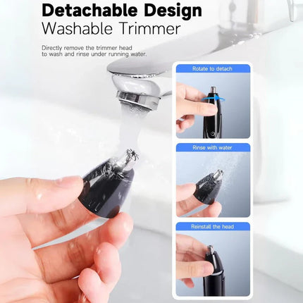 Nose Hair Trimmer, Rechargeable Electric Nose Trimmer with Dual Edge Blades – image 12