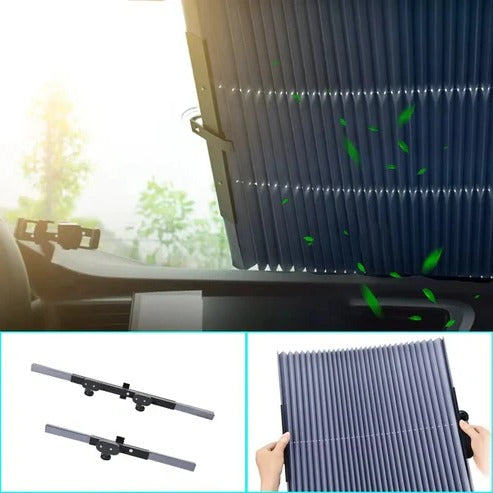 Tuzwa Retractable Car Sunshade – Adjustable 59–79" Vehicle Sun Shade with Lightweight 0.88 lb Design for Interior Sun Protection