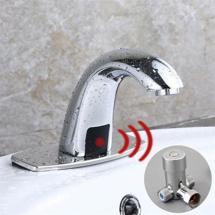 Bathroom Sink Faucet with Sensor, Touchless Faucet Motion Activated for Hands Free Use