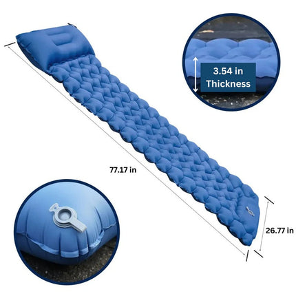 Camping Sleeping Pad with Built In Foot Pump, Ultralight Inflatable Sleeping Pad for Hiking – image 11
