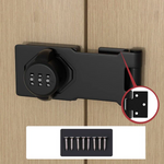 Tuzwa Combination Cam Lock – 3-Digit Resettable Cabinet Lock, 1,000 Codes, Zinc Alloy, Chrome Dials, 2/3-Hole Baseplate, Silver/Black