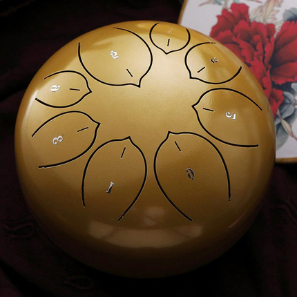 Steel Tongue Drum for Beginners, 6 Inch Handmade Steel Percussion Drum with Mallets and Carrying Bag – image 8