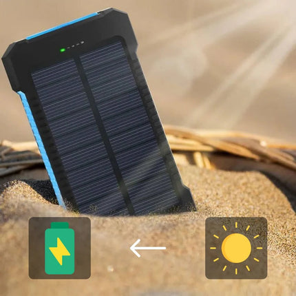 Portable Charger Solar Power Bank, Battery Pack with 2 LED Flashlights – image 13