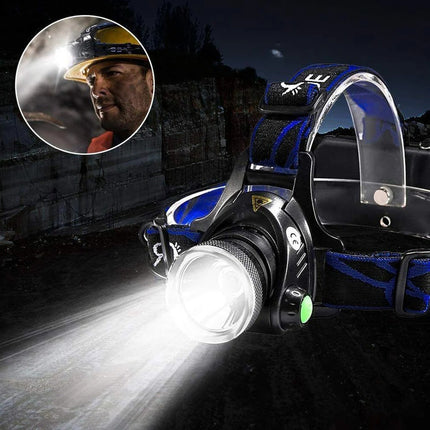 Rechargeable Headlamp, Bright Head Lamp with 2 Batteries and Car Charger – image 11