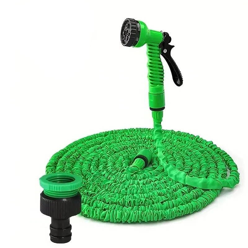 Tuzwa Expandable Garden Hose – 3X Flexible Water Hose with 7-Pattern Spray Nozzle, Flow Control & 25–200 Ft Length Options