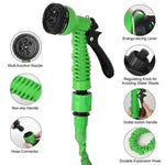 Tuzwa Expandable Garden Hose – 3X Flexible Water Hose with 7-Pattern Spray Nozzle, Flow Control & 25–200 Ft Length Options