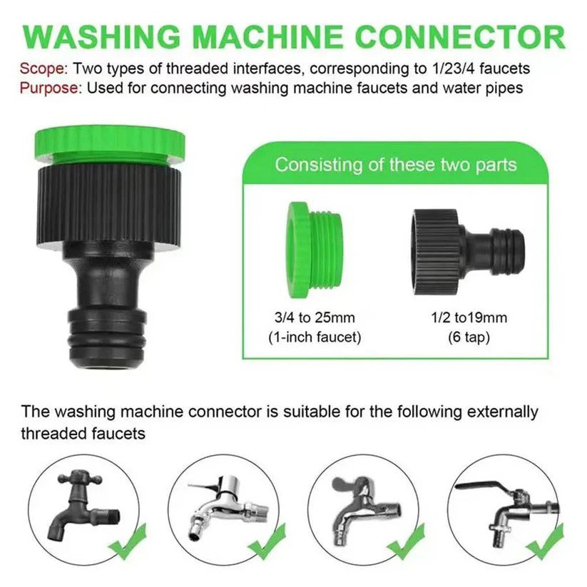 Tuzwa Expandable Garden Hose – 3X Flexible Water Hose with 7-Pattern Spray Nozzle, Flow Control & 25–200 Ft Length Options