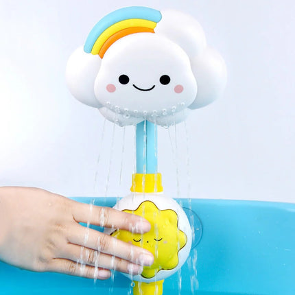 Baby Bath Toy Cloud Shower Head, Bathtub Toy with Sun Handle for Sensory Water Play