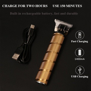 Tuzwa Cordless Hair Clipper Set – Ceramic Blade Barber Clippers with Adjustable Taper Lever, Outliner Trimmer, Foil Shaver & LED Battery Display