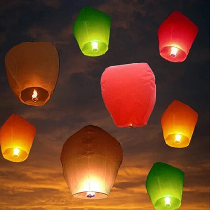 Colorful Paper Lanterns, Biodegradable Decorative Lanterns for Weddings and Birthdays