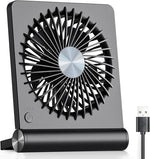 Tuzwa Quiet USB Desk Fan – 3-Speed Personal Table Fan with 220° Adjustable Tilt, 30–35 dB Low-Noise Operation & Compact Design