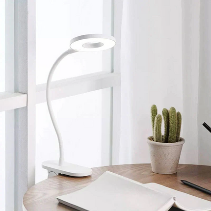 Rechargeable clip on LED desk lamp, wireless dimmable reading light for bed, study and camping, 25 hours