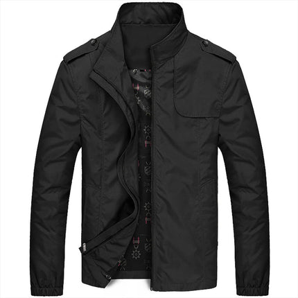 Mens Jacket with Stand Up Collar, Lightweight Summer Jacket for Men in Polyester – image 9