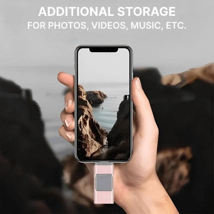 4 in 1 USB Flash Drive 32GB for iPhone, Android and PC, Photo Stick Memory Stick with Lightning, USB-C, Micro USB and USB-A