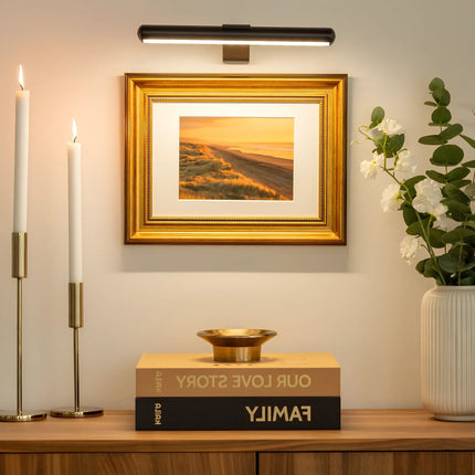 Picture Light, Battery Operated Picture Light with Dimmer, Rechargeable Wireless LED Wall Art Light for Paintings