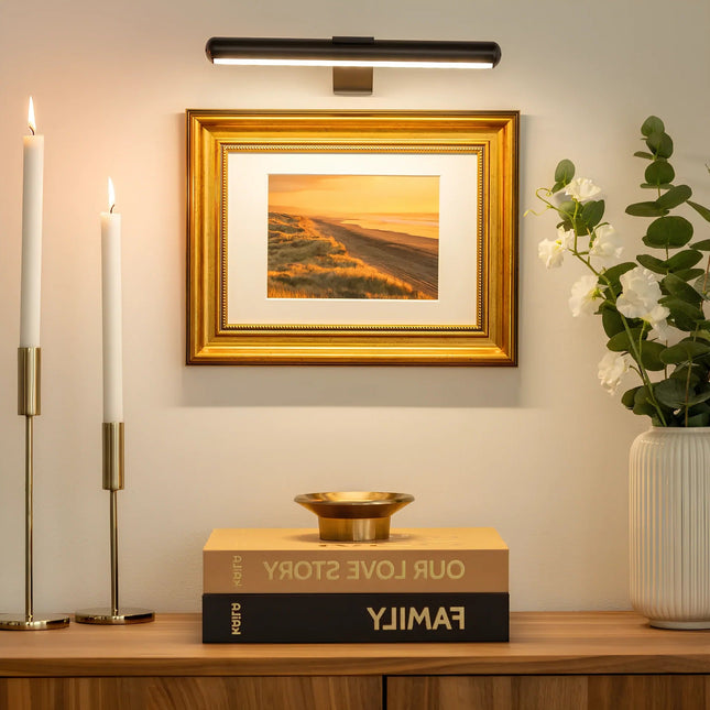 Picture Light, Battery Operated Picture Light with Dimmer, Rechargeable Wireless LED Wall Art Light for Paintings