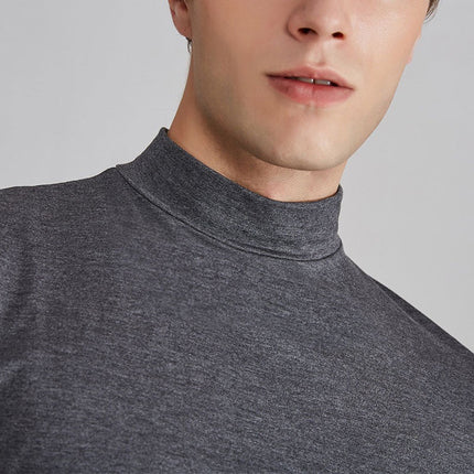 Mens T Shirt Turtleneck, Cotton T Shirt for Casual or Professional Looks – image 9