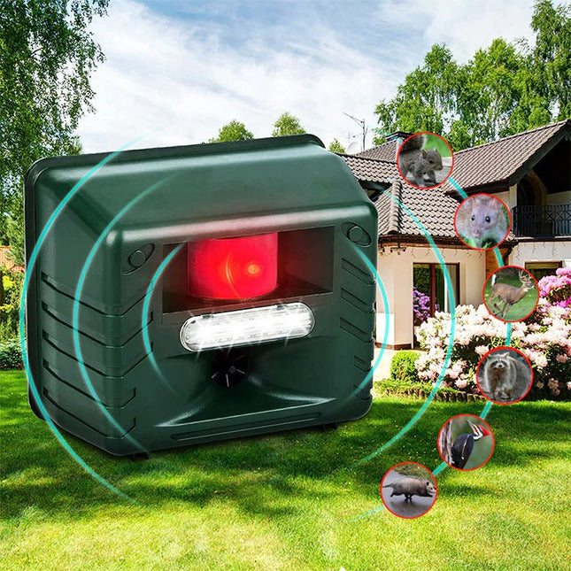 Ultrasonic Pest Repeller Outdoor, Solar Ultrasonic Animal Repeller with Motion Sensor