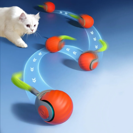 Interactive Cat Toys, Rechargeable Cat Ball with USB-C Charging
