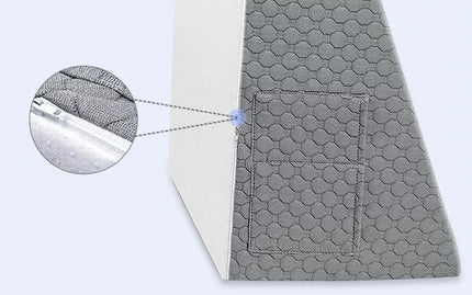 Triangle Memory Foam Pillow for Sleeping, Bed Wedge Pillow for Snoring with Washable Cover – image 10