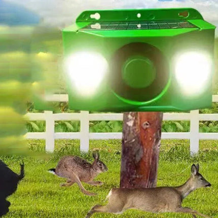 Warning Lights Solar Powered Animal Deterrent, Deer Repellent Device