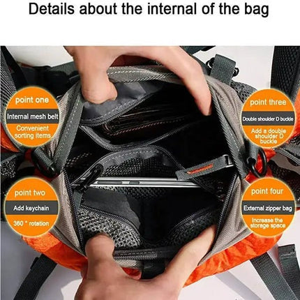 Outdoor Sports Waist Bag with 2 Bottle Holders, Hiking Waist Pack with Padded Back – image 6
