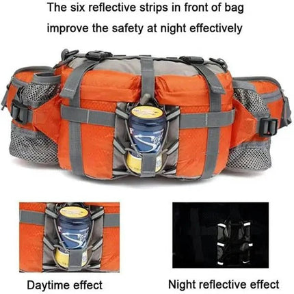 Outdoor Sports Waist Bag with 2 Bottle Holders, Hip Pack and Fanny Pack for Cycling – image 7
