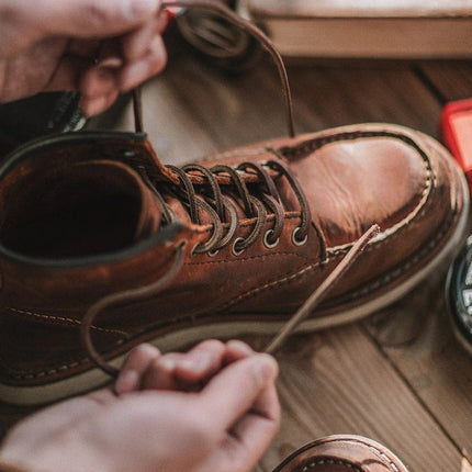 Waterproof Work Boots for Men, Moc Toe Boots – image 4