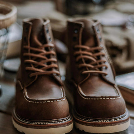 Waterproof Work Boots for Men, Moc Toe Boots – image 6