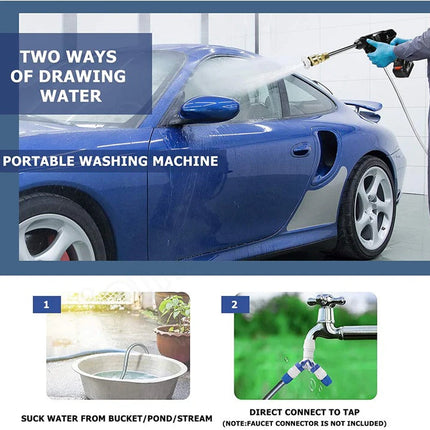 Cordless Pressure Washer with 2 Batteries, Handheld Pressure Washer for Car and Patio