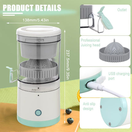 USB Charging Portable Juicer, Rechargeable Personal Blender for Smoothies and Fresh Fruit Juice, Compact Travel Juice Cup for the Gym