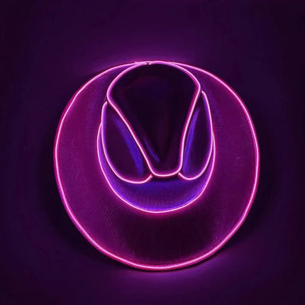 Light Up Cowboy Hat with LED Lights for Adults, Glowing LED Cowboy Hats with Lighted Brim – image 6